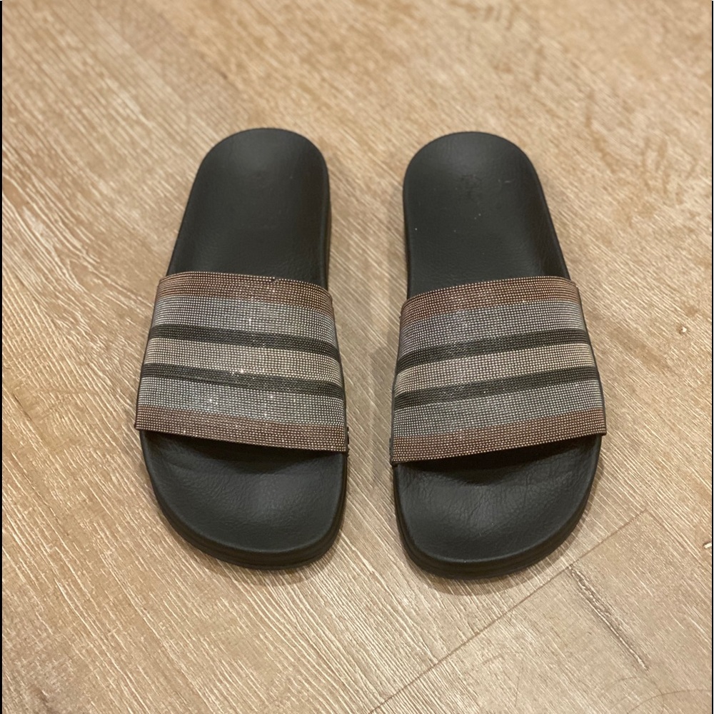 Brunello cucinelli multi color monili slides